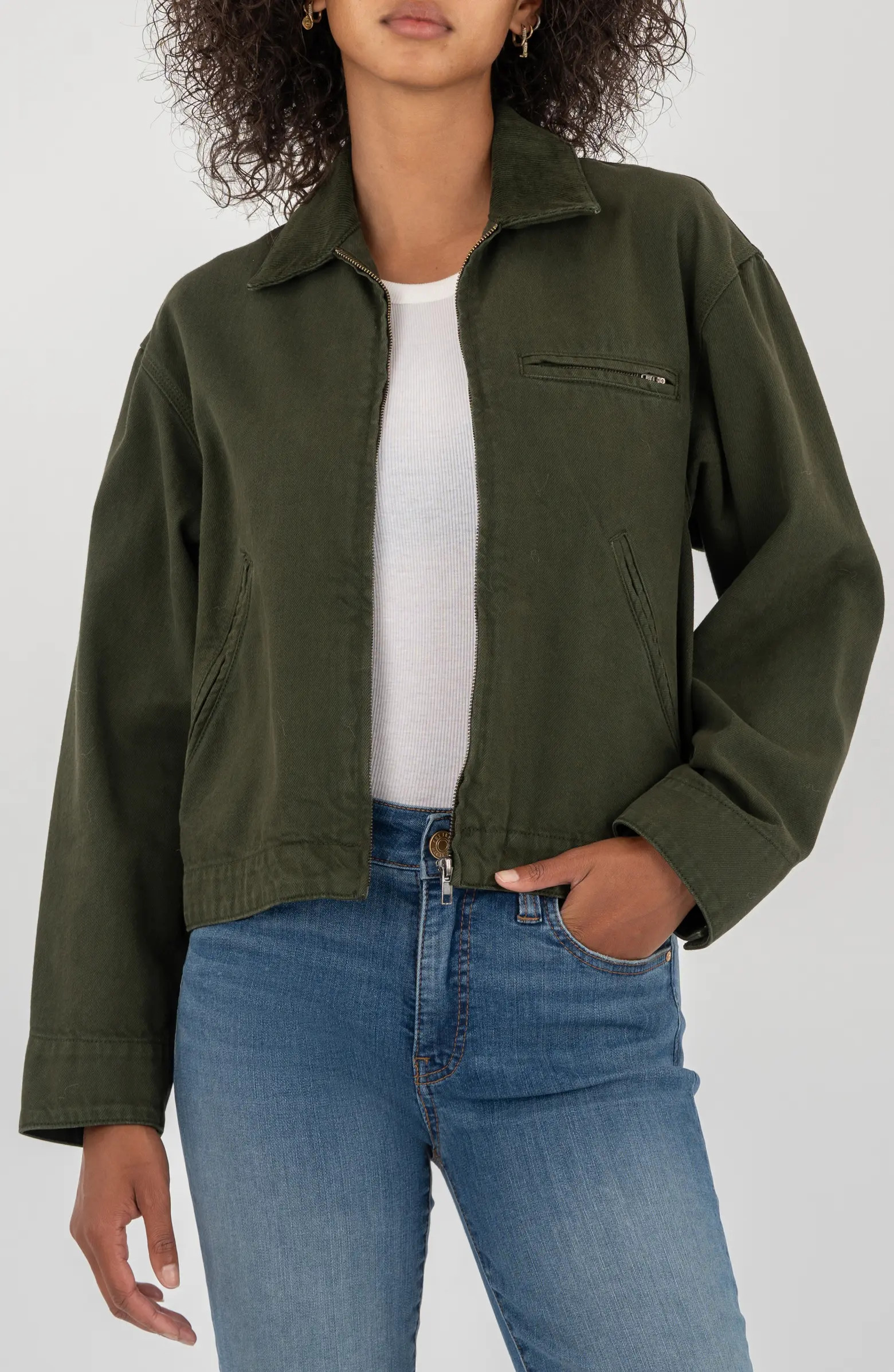 Hudson Zip-Up Cotton Twill Jacket | Nordstrom