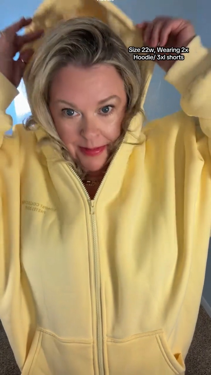 Loving this Comfrt Pastel Zip Up hoodie. The zip ups are oversized by 2 sizes. I am wearing a 2xl but can also wear a xl. My normal size in tops is 3xl. #Comfrt 

https://www.tiktok.com/t/ZP9LnWtdJmM6e-f9TYM/

#LTKMothersDay #LTKPlusSize #LTKActive