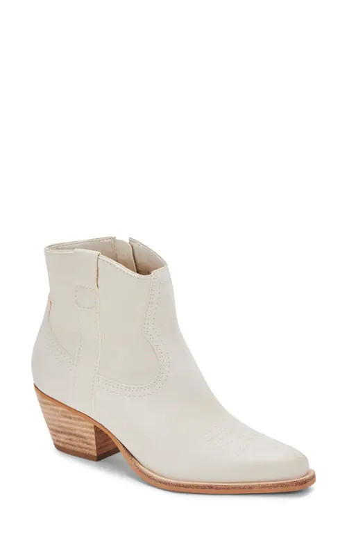 Dolce Vita Silma Bootie in Ivory Nubuck at Nordstrom, Size 5.5 | Nordstrom