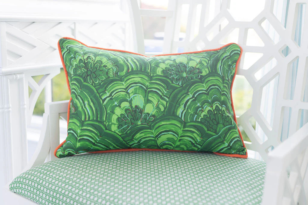 Malachite© 14x20 inch Rectangle Pillow in Emerald | House Of MBR