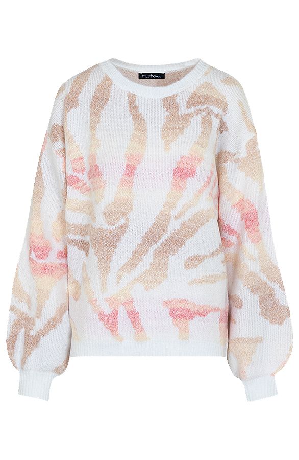 Zebraprint Trui Beige | Themusthaves.nl | The Musthaves (NL)