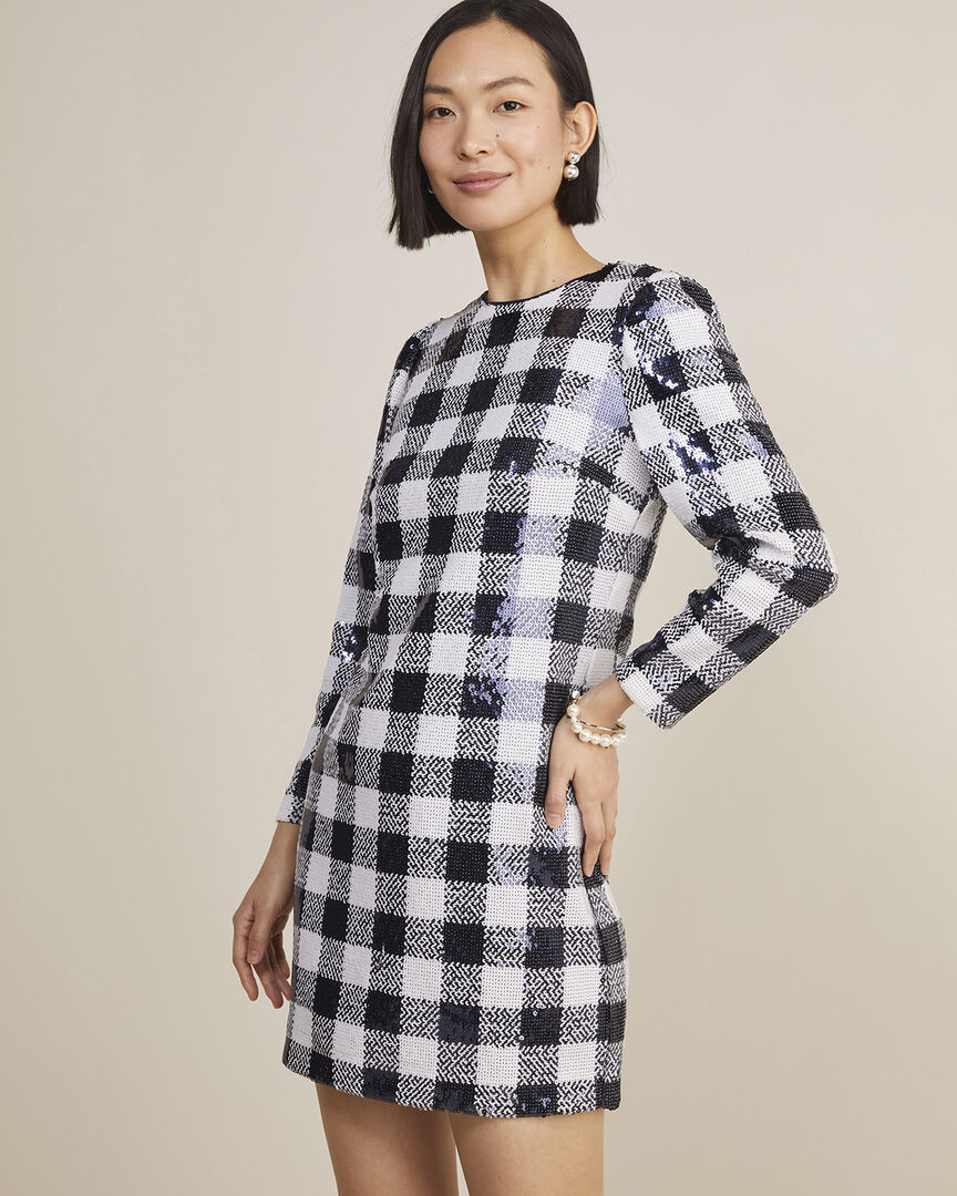 Sequin Check Dress | vineyard vines