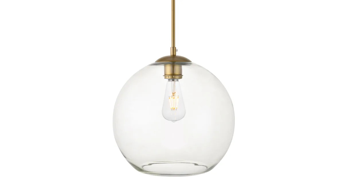 Elegant Lighting LD2224BR Baxter 12" Pendant | Build.com | Build.com, Inc.