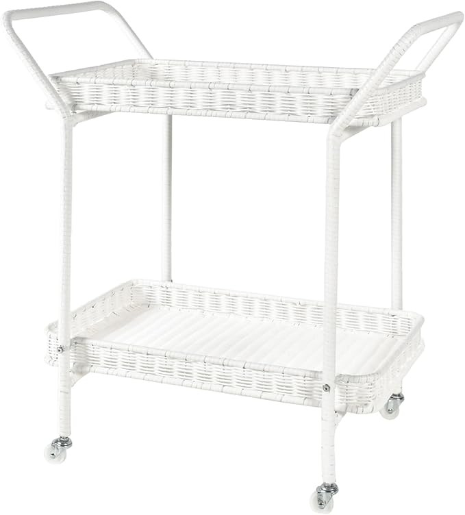 Jeco Outdoor Resin Wicker Serving Cart | Amazon (US)