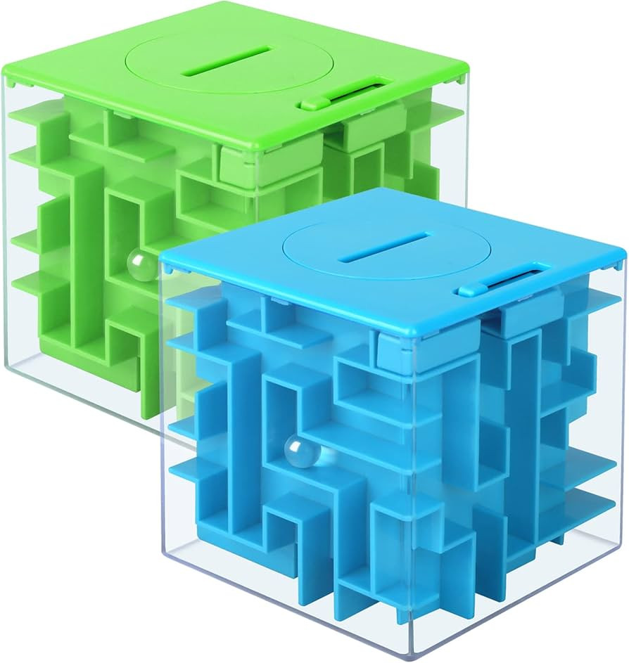 2 Pack Money Maze Puzzle Box, Perfect Money Holder Puzzle and Brain Teasers for Kids and Adults | Amazon (US)
