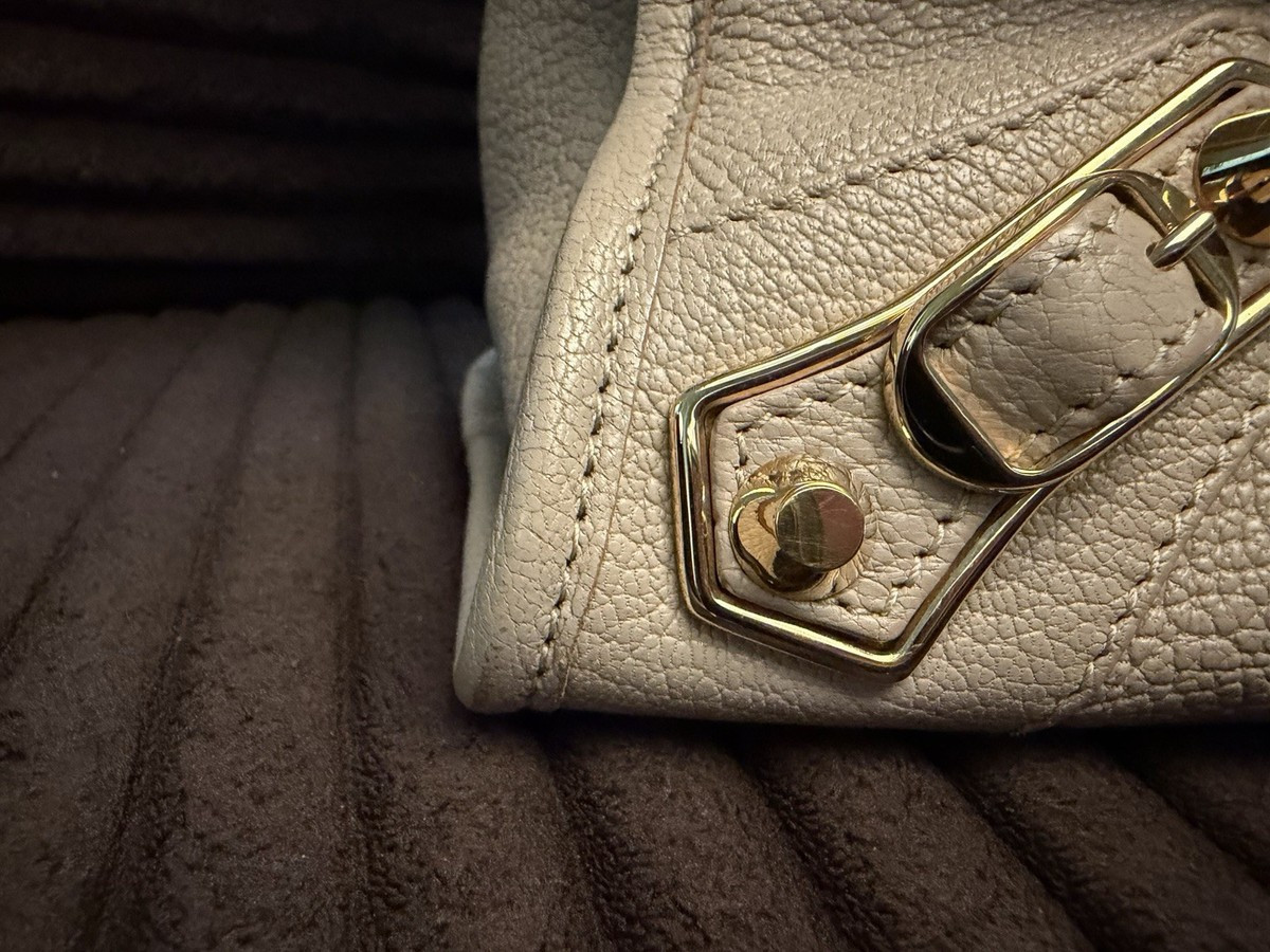 Balenciaga City Classic Metallic Edge Bag Leather SmallNeutral/Gold Hardware | eBay US