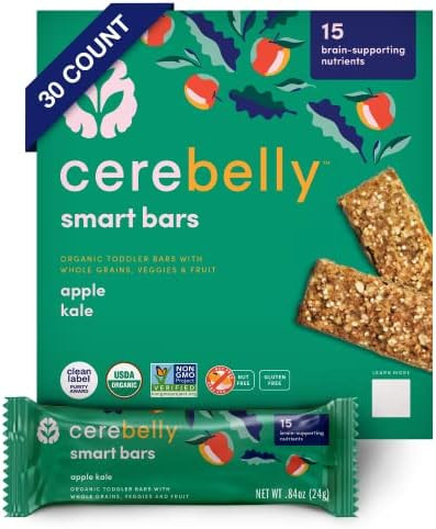 Amazon.com: Cerebelly Toddler Snack Bars – Strawberry Beet (Pack of 30), Healthy & Organic Whol... | Amazon (US)