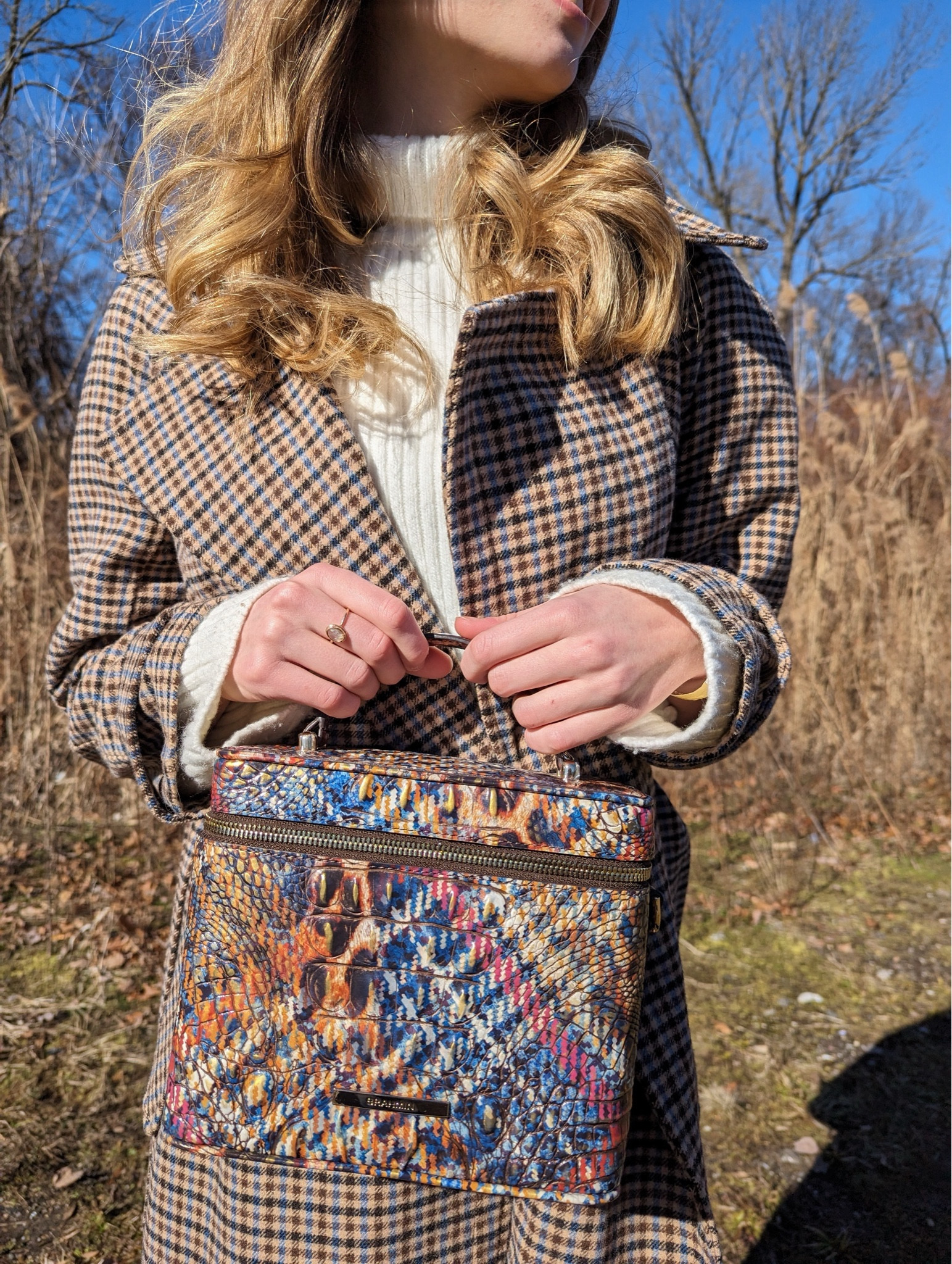 Plaid print on print. 

#LTKitbag