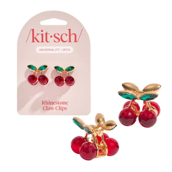 Kitsch Cherry Rhinestone Claw Clips 2 Piece Set | Scheels