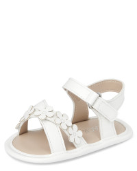 Baby Girls Flower Sandals - white | The Children's Place
