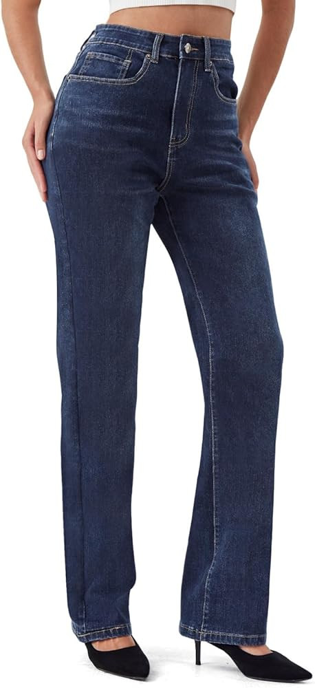Zylioo Tall Jeans for Women 32"/34" Inseam Long Stretch Denim Pants Straight Leg Mid Rise Classic... | Amazon (US)