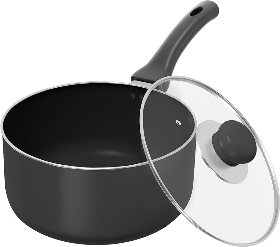 Utopia Kitchen 2 Quart Detachable handle Nonstick Saucepan with Glass Lid - Multipurpose Use for ... | Amazon (US)