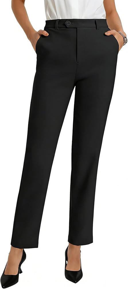 GRACE KARIN Dress Pants Women, High Waisted Wrinkle Free Work Trousers Slacks with Pockets, Offic... | Amazon (US)