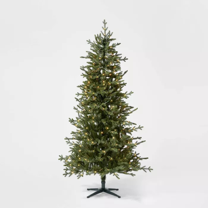 7ft Pre-Lit Balsam Fir Artificial Tree LED Warm White Dew Drop Lights with AutoConnect - Wondersh... | Target