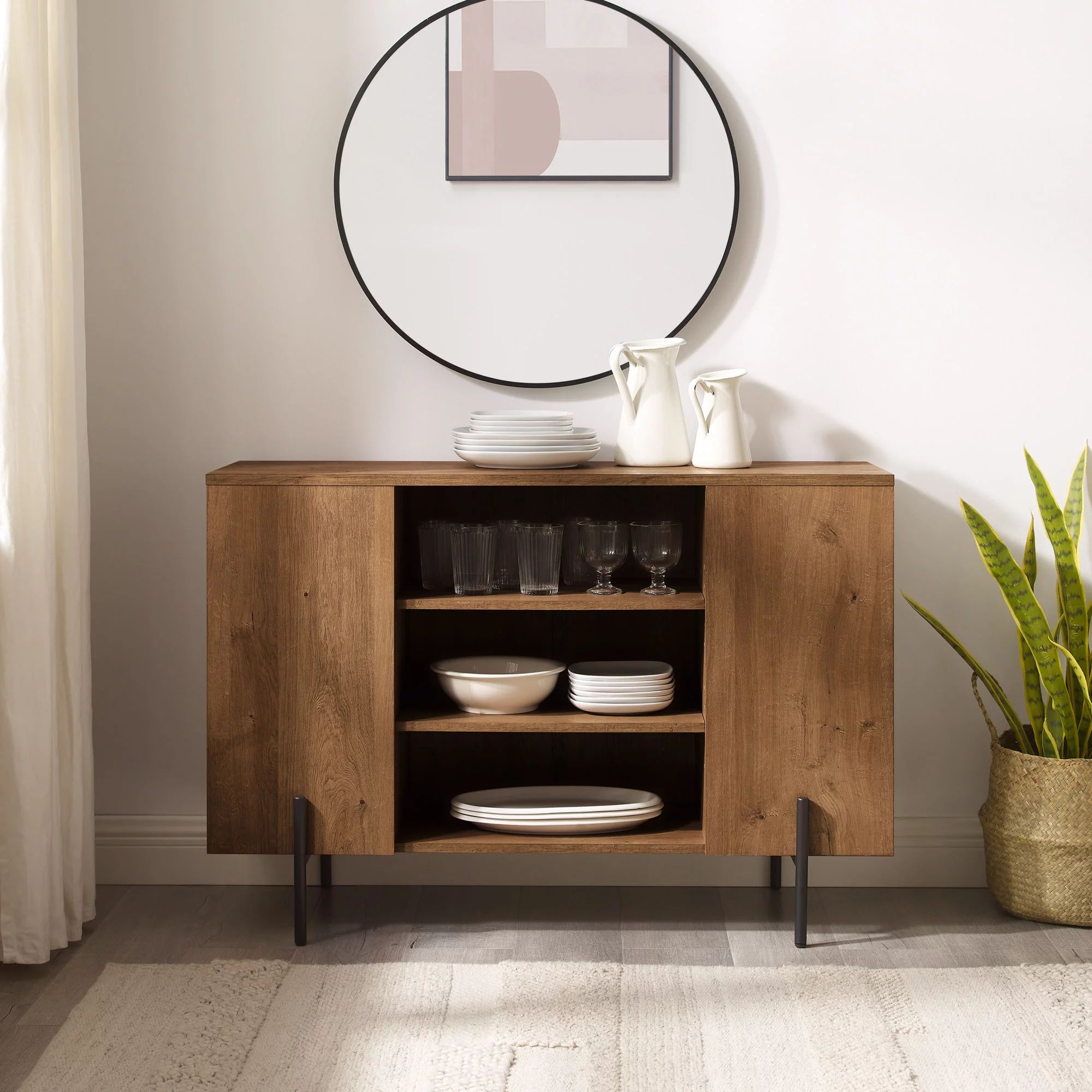 Gap Home 43" Modern Console Table, English Oak - Walmart.com | Walmart (US)