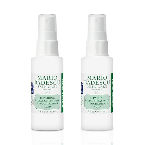 Mario Badescu Repairing HOCl Facial Spray with Hypochlorous Acid – Soothes & Hydrates Angry, Irritated Skin, Reduce Redness & Flare-Ups – pH Balancing, Non-Irritating Cleanser, 2 Fl Oz (Pack of 2) | Amazon (US)