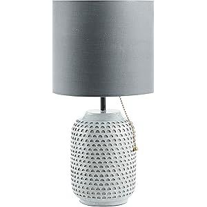Urban Shop Ceramic Table Lamp, Grey | Amazon (US)