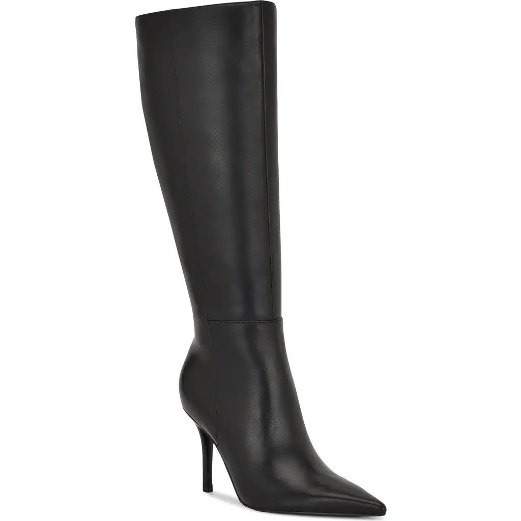 Nine West Gerty Pointed Toe Knee High Boot in Black 002 at Nordstrom, Size 9.5 | Nordstrom
