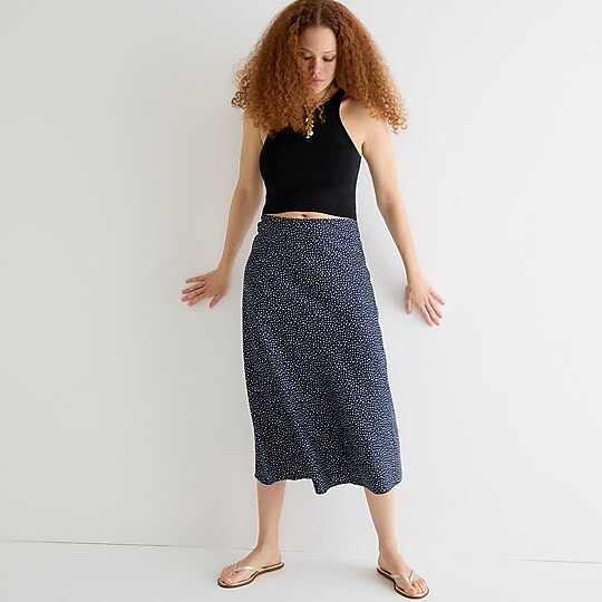Gwyneth slip skirt in dot | J. Crew US