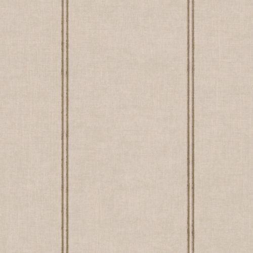 Wallpaper in Solid Double Antique Stripe in Ivory and Rustic Light Brown with faux linen | Spoonflower