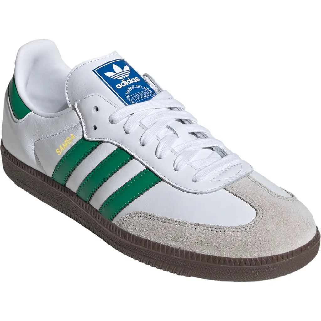 adidas Samba Sneaker in White/Green/Colour at Nordstrom, Size 8.5 | Nordstrom