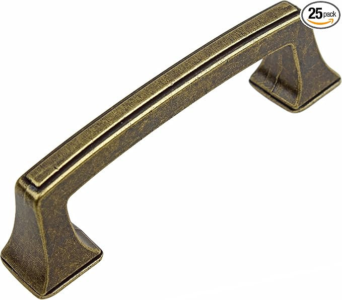 GlideRite Hardware 87380-AB-50 Deco Base Cabinet Pulls, 50 Pack, 3", Antique Brass | Amazon (US)