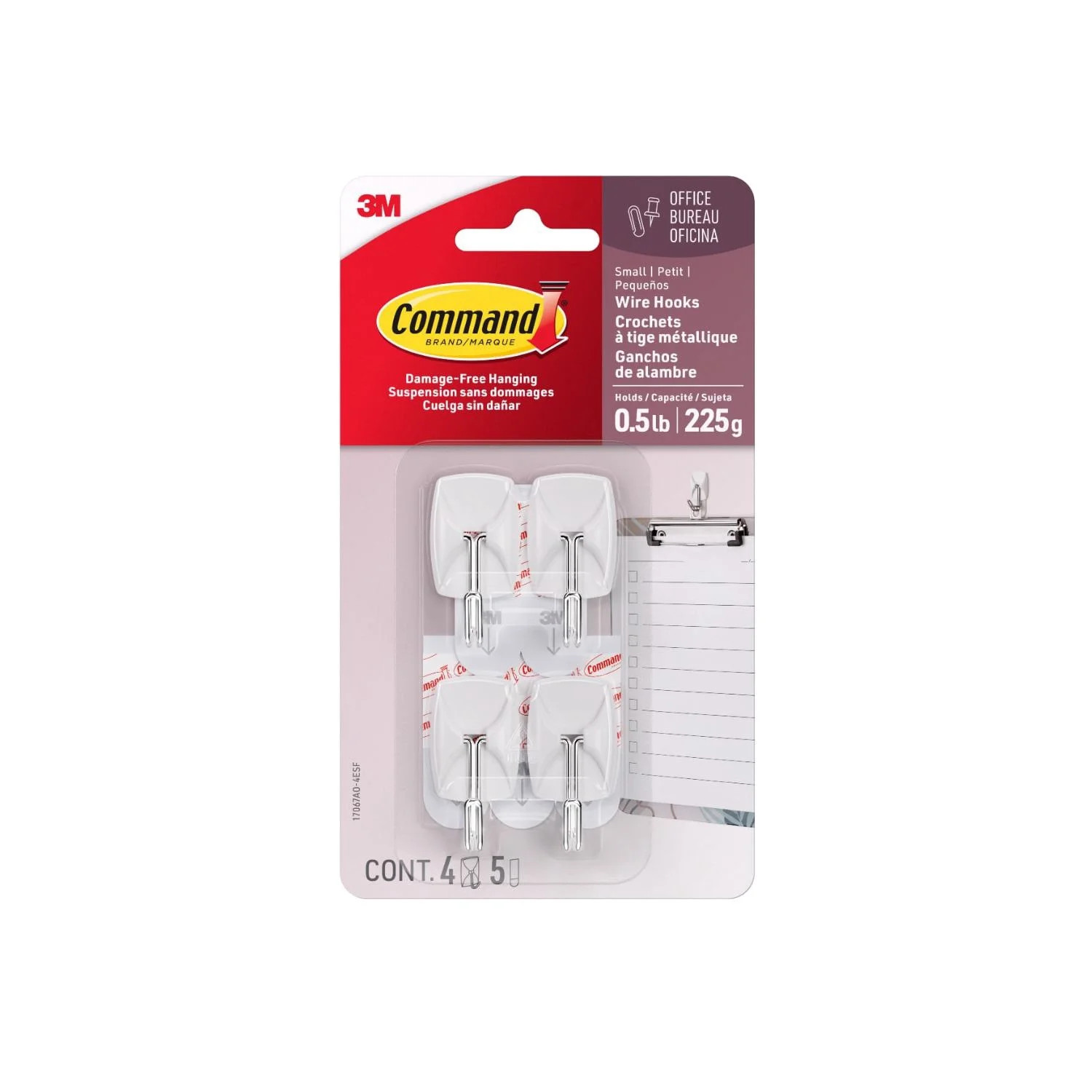 Command Small Wire Toggle Hooks, White, Damage Free Organizing, 4 Hooks and 5 Strips | Walmart (US)