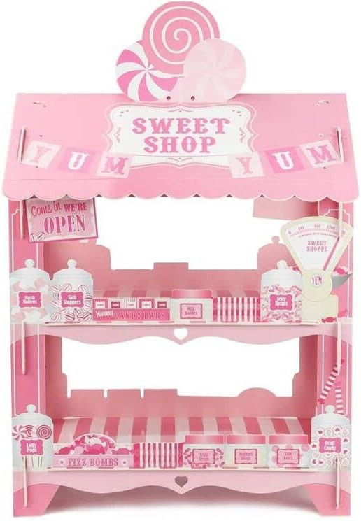 Mochiglory 3 Tier Cupcake Stand Ice Cream Street Van Cake Stand Holder for Theme Party Decoration | Amazon (US)