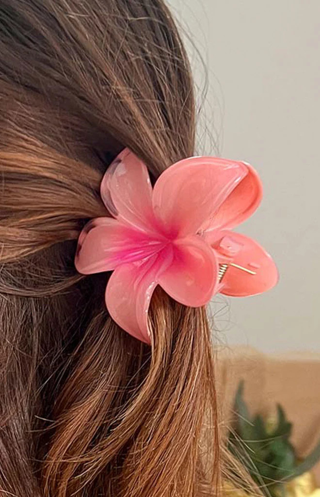 Frangipani Pink Flower Clip | Beginning Boutique (US)