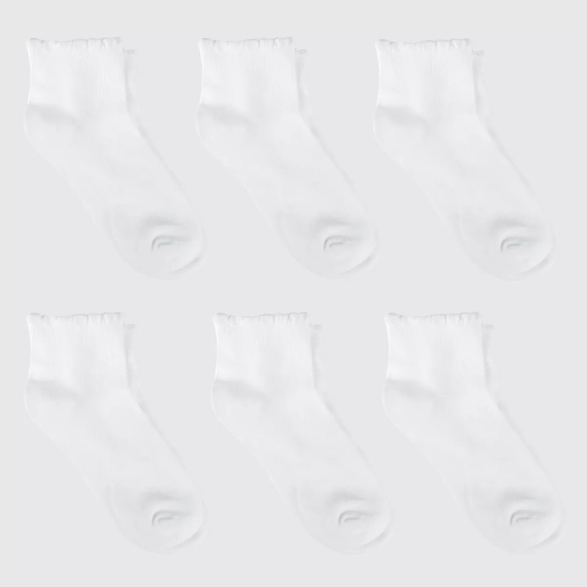 Girls' Casual Ankle Socks 6pk - Cat & Jack™ White | Target