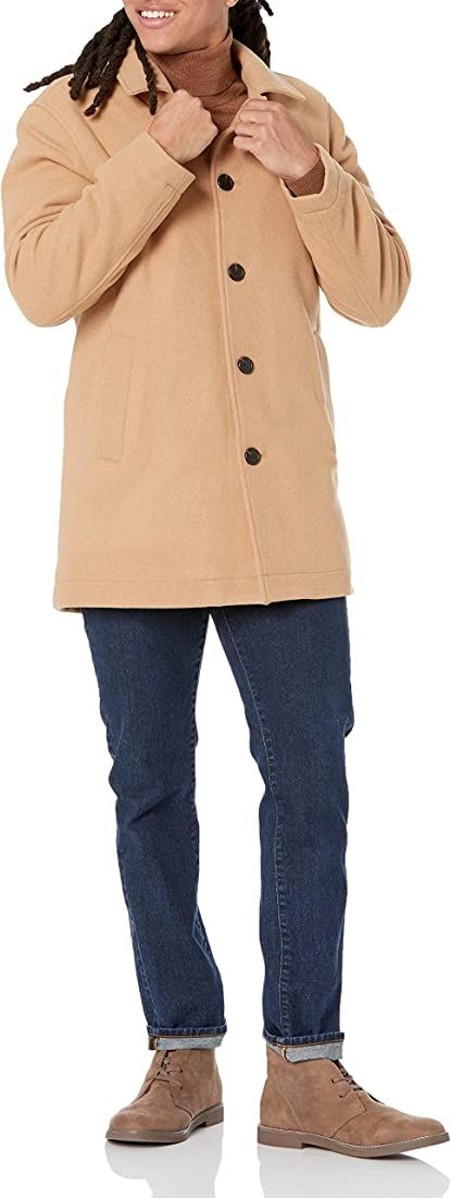 Amazon Essentials Men's Wool Blend Heavyweight Car Coat | Amazon (US)