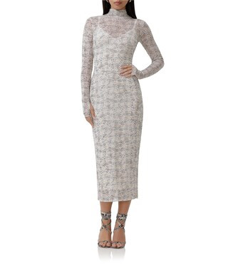 AFRM Shailene Print Turtleneck Long Sleeve Midi Dress | Dillard's | Dillard's