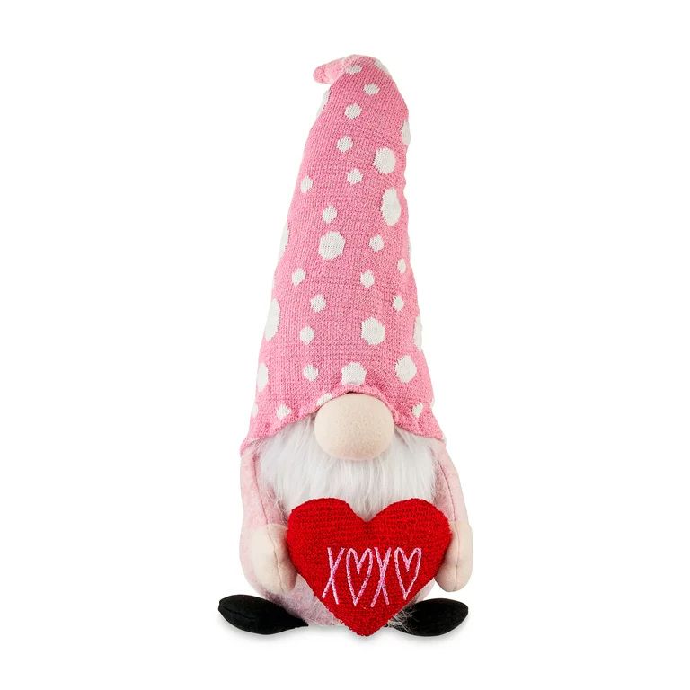 Way to Celebrate! Valentine's Day Plush Gnome Decor, Pink | Walmart (US)