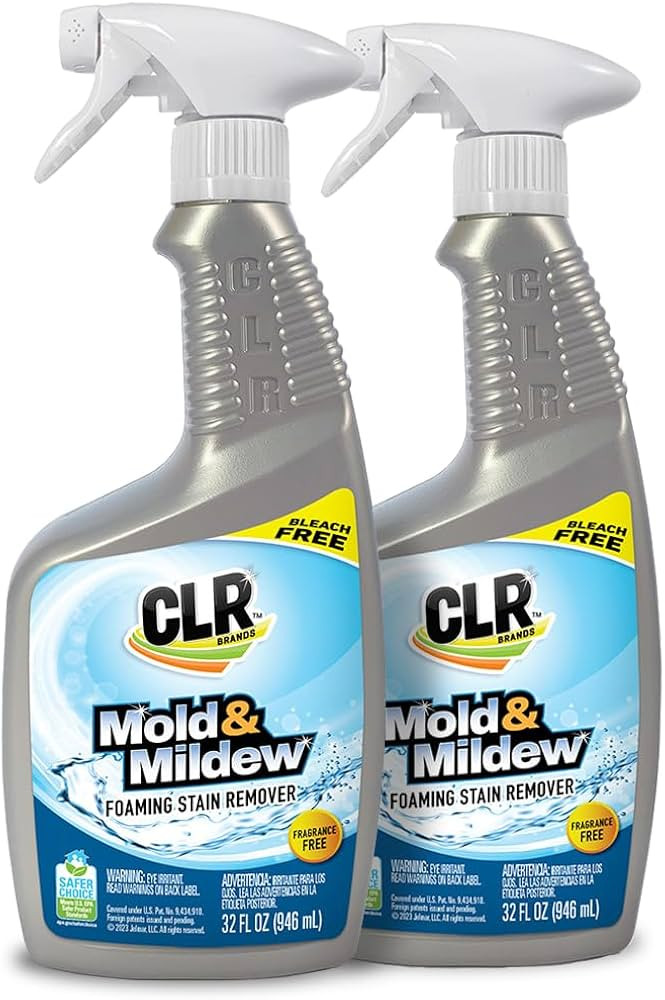 CLR Mold & Mildew Stain Remover Spray, Bleach-Free - For Tile, Fabric, Wood, Concrete, Glass, Pai... | Amazon (US)