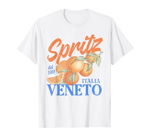 Spritz Veneto dal 1919 Italia Vintage Orange Wine Cocktail T-Shirt | Amazon (US)