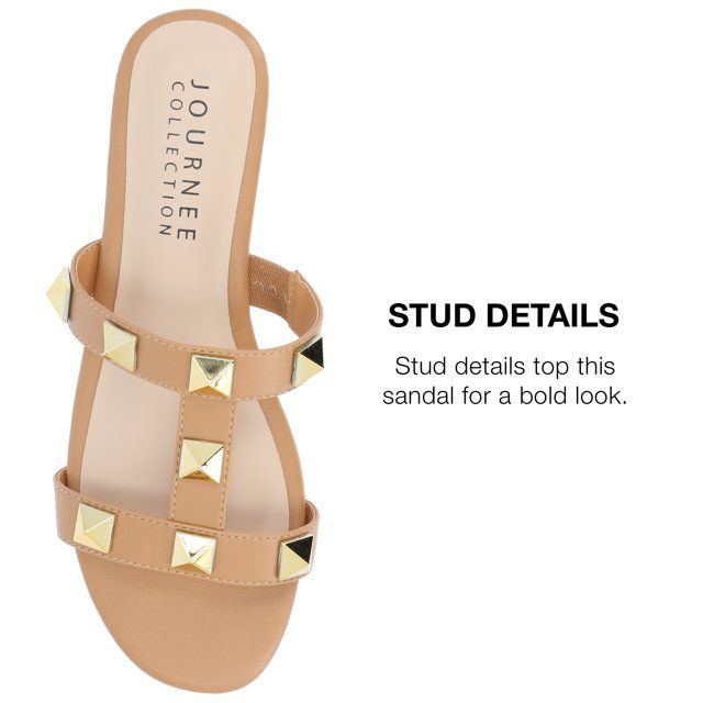 Journee Collection Womens Kendall Tru Comfort Foam Studded Slide Sandal | Walmart (US)
