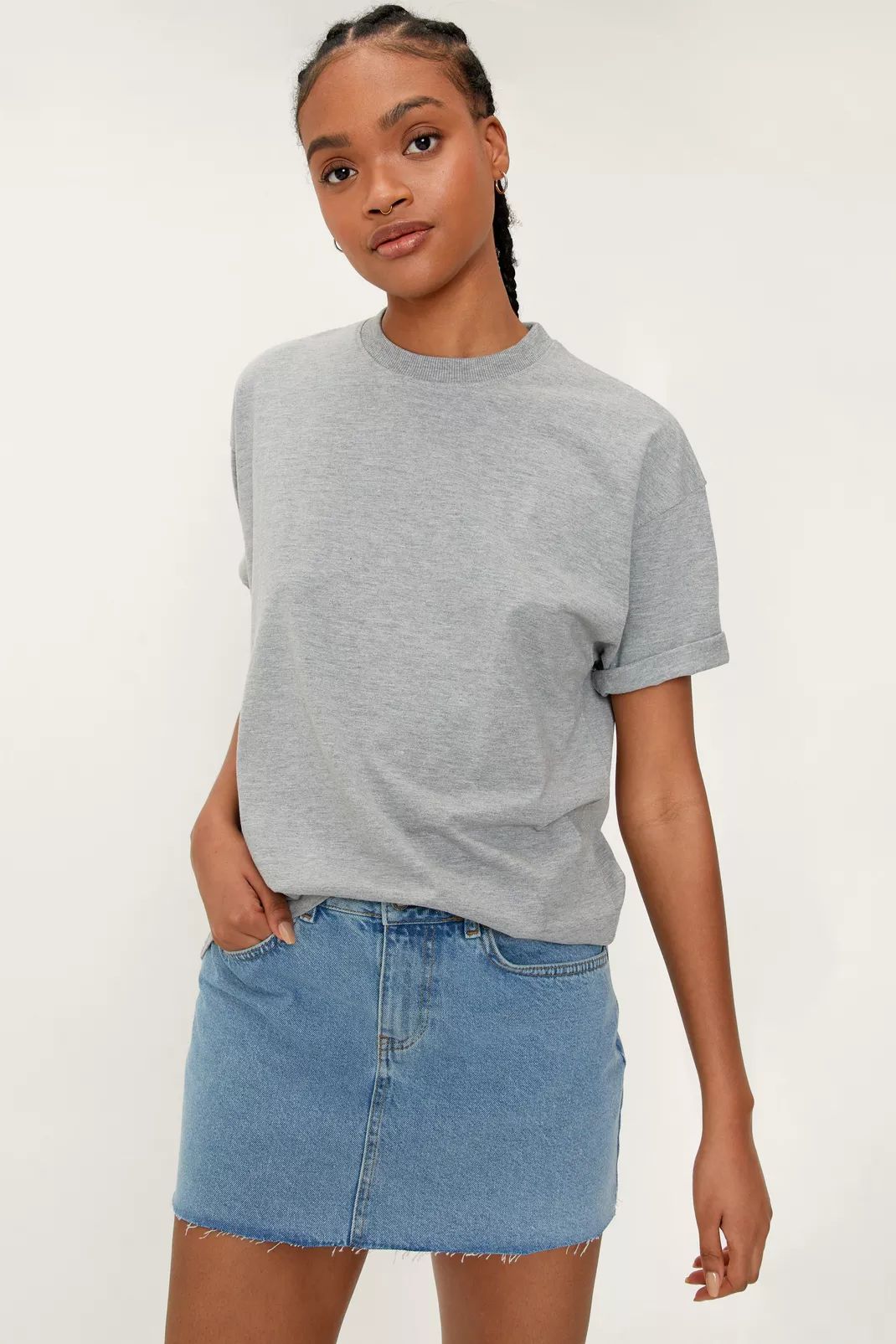 Premium Cotton Crew Neck Oversized T-Shirt | Nasty Gal UK (+IE)