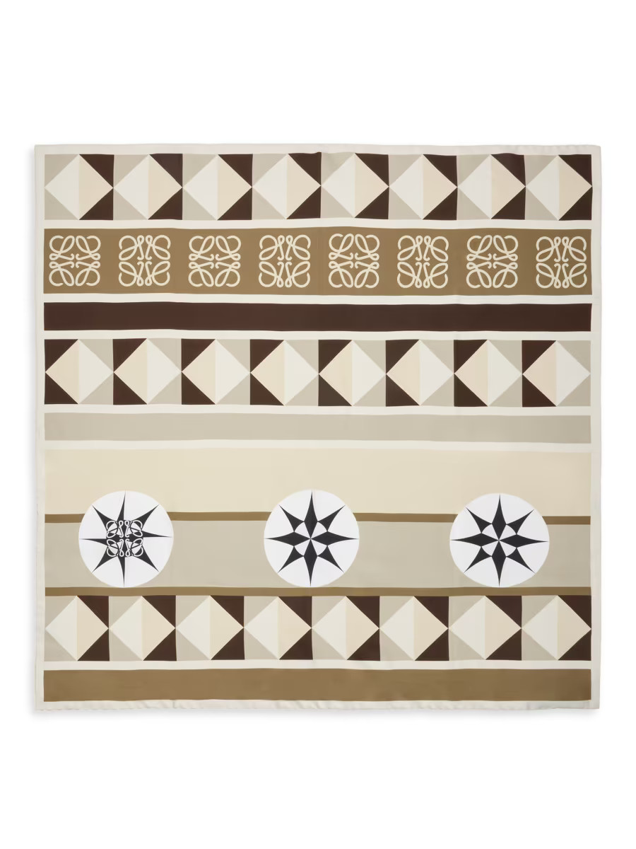 Geometric Anagram Silk Scarf | Saks Fifth Avenue