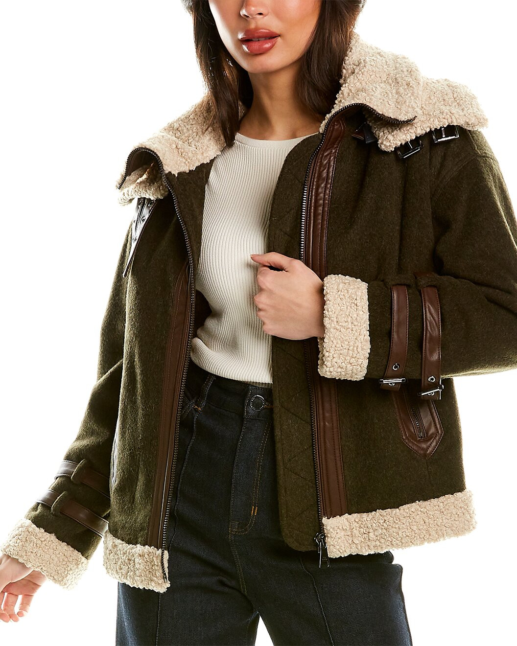 Ted Baker Wool-Blend Aviator Jacket | Ruelala