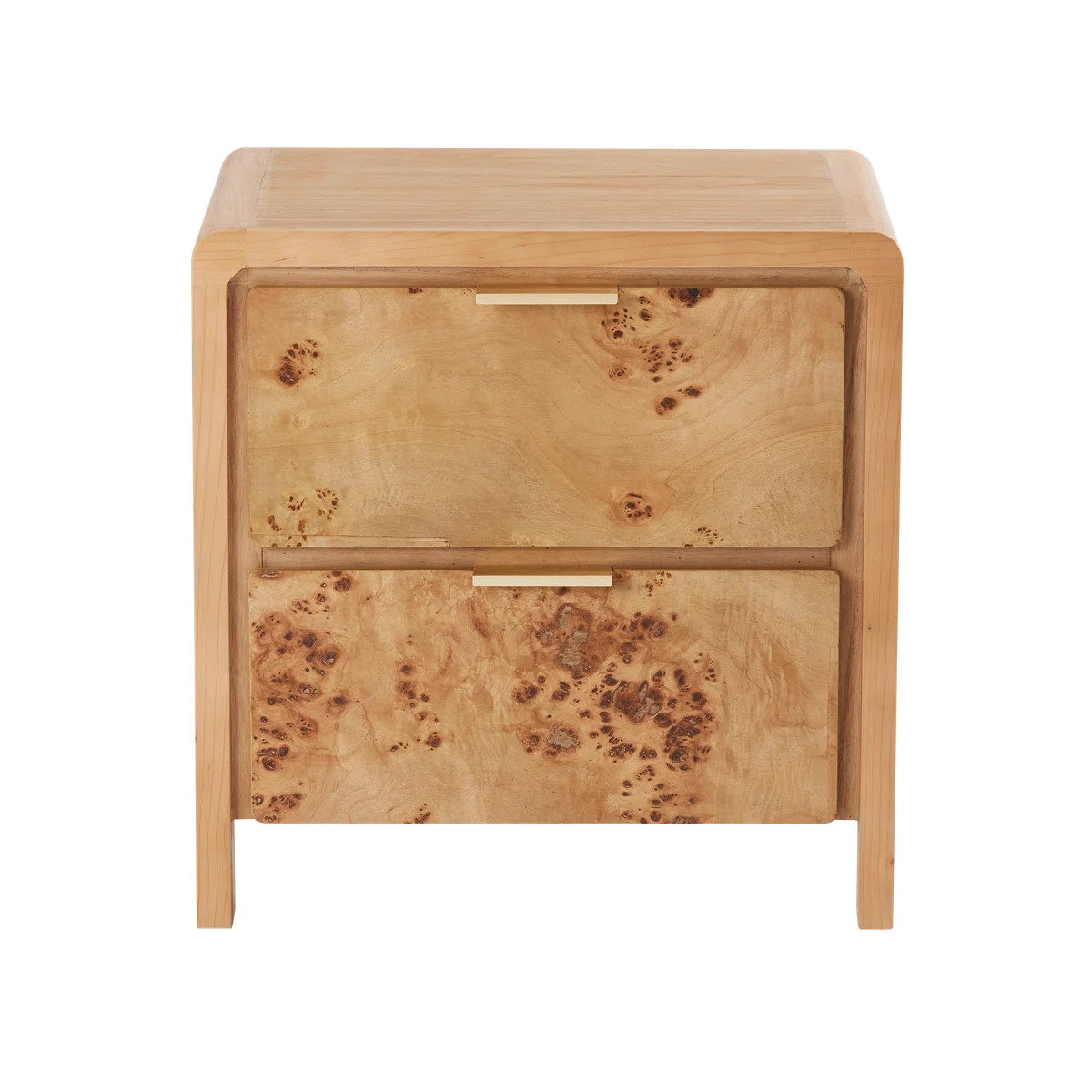 Manish Rustic Farmhouse 2 - Drawer Nightstand with Burl Finish | Wayfair North America