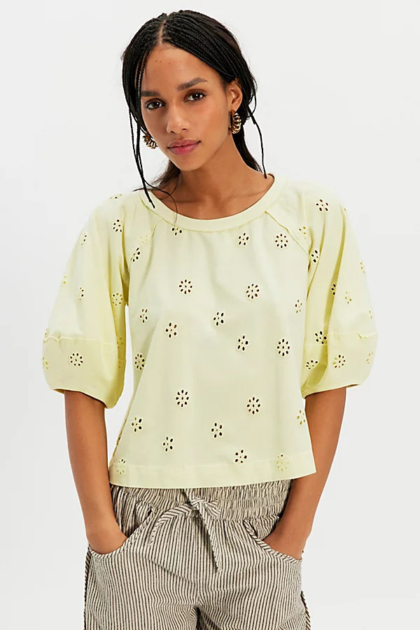 Jessie Eyelet Tee | Free People (Global - UK&FR Excluded)