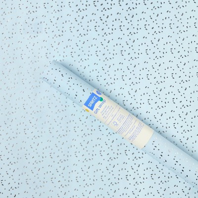 96"x30" Foil Confetti Print Wrapping Paper Blue/Silver - Spritz™ | Target