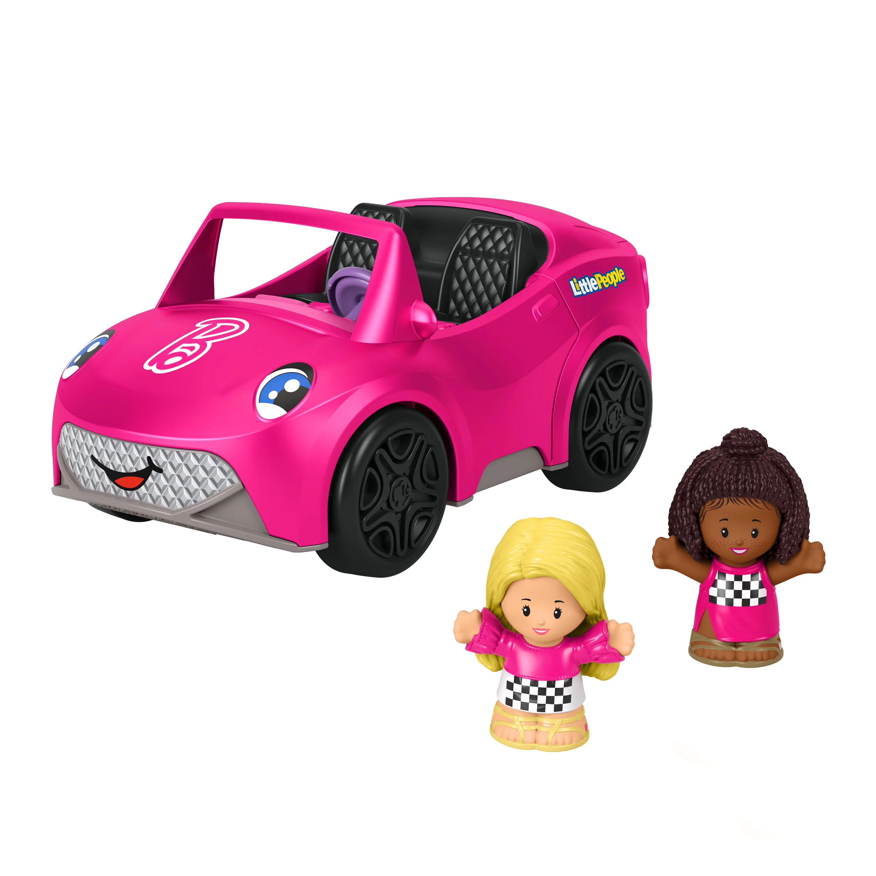 Fisher-Price Little People Barbie Convertible Toy Car with Music Sounds & 2 Figures for Toddlers | Walmart (US)