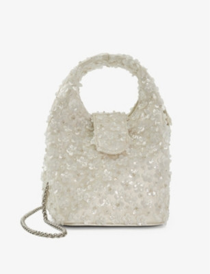 Bridal Bouquette sequin-embellished woven cross-body bag | Selfridges