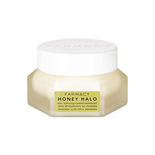 Farmacy Ceramide Face Moisturizer - Honey Halo Hydrating Facial Moisturizer for Dry Skin - Plumps, Soothes + Restores Skin with Potent Ceramides + Buckwheat Honey for a Dewy, Healthy Glow (25ml) | Amazon (US)