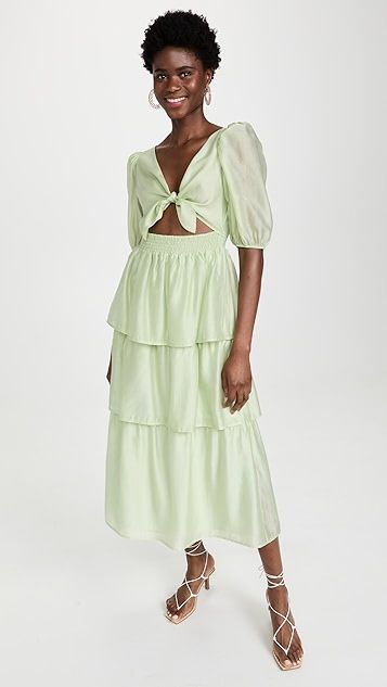 Tie Front Top Tiered Maxi Dress | Shopbop