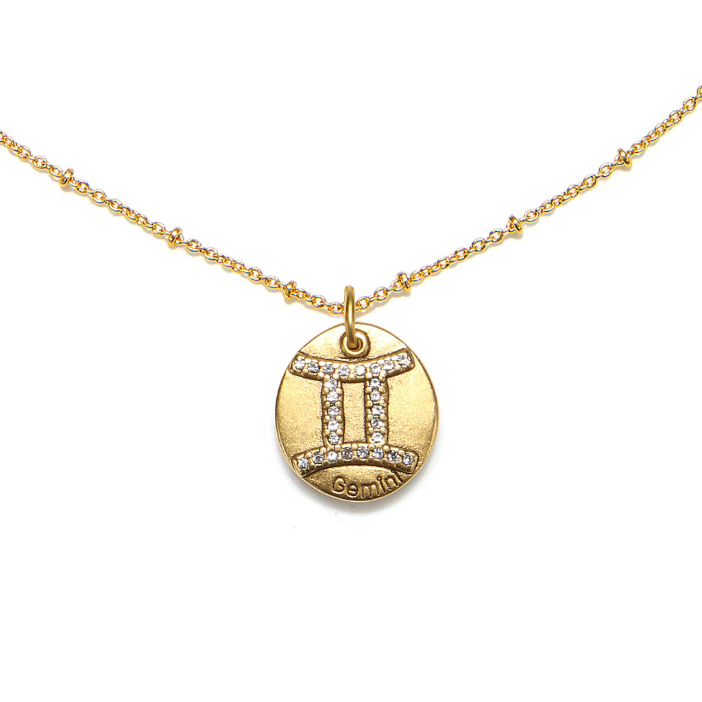 Gemini Zodiac Talisman Charm Necklace | Sequin