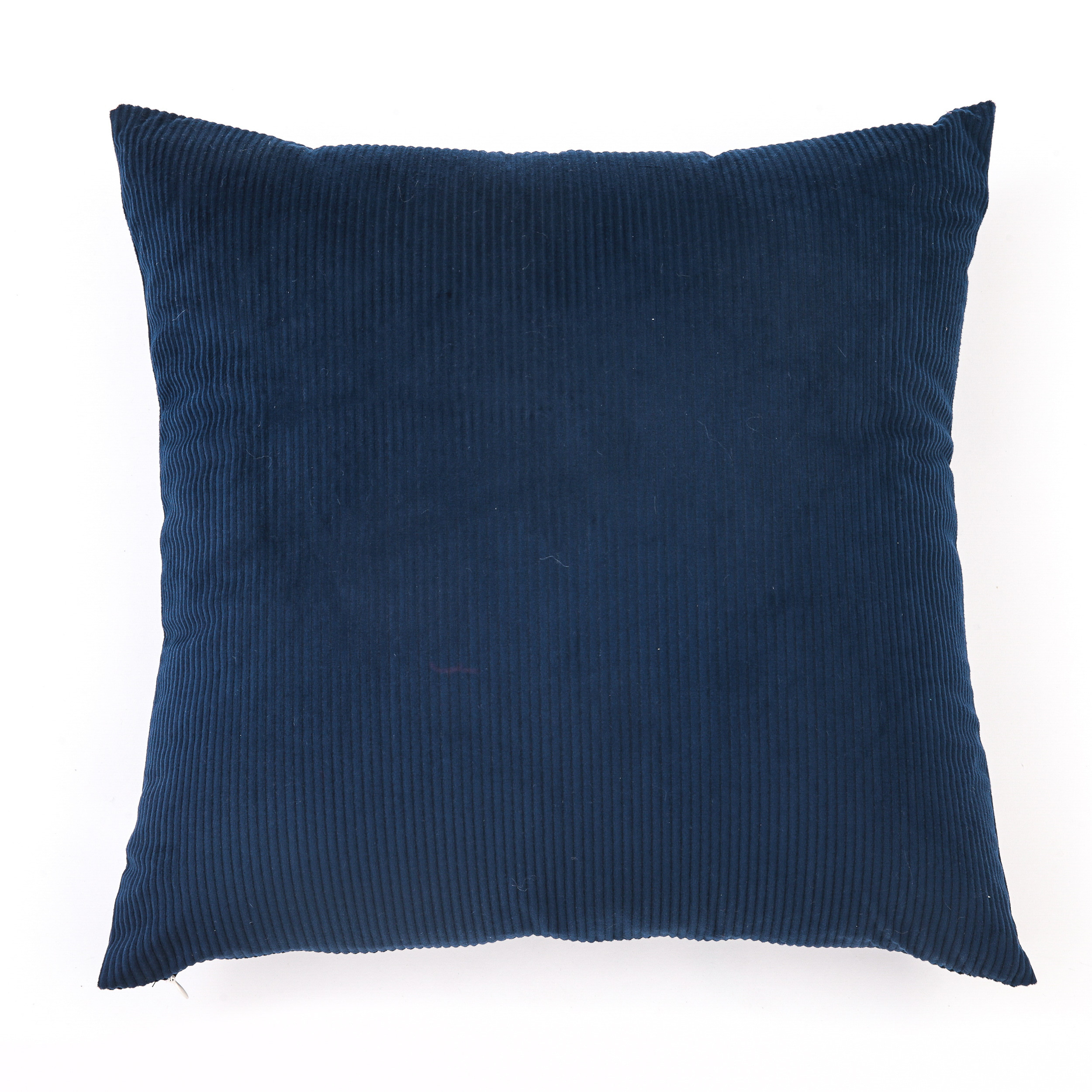 FRESHMINT Cord Ribbed 18-in x 18-in Navy Square Indoor Decorative Pillow in Blue | 201912C20 | Lowe's