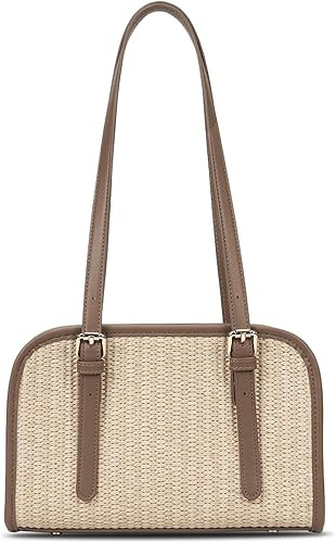 Straw Shoulder Bag for Women Woven Beach Purse Summer Straw Bags for Women | Amazon (US)