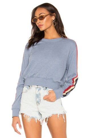 Crop Crew Sweatshirt in Dusk Blue | Revolve Clothing (Global)